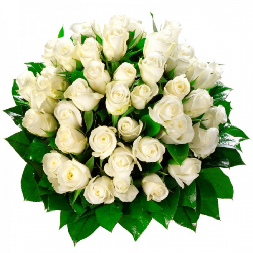 Букет из белых роз "Мелодия"  с доставкой по Ачинску
